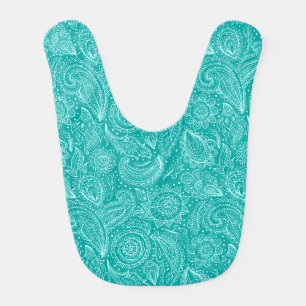 Beautiful vintage floral paisley pattern baby bib