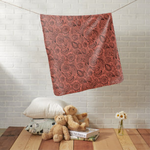 Beautiful vintage floral paisley pattern baby blanket
