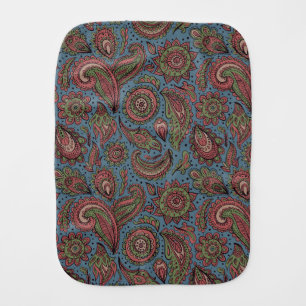 Beautiful vintage floral paisley pattern baby burp cloth