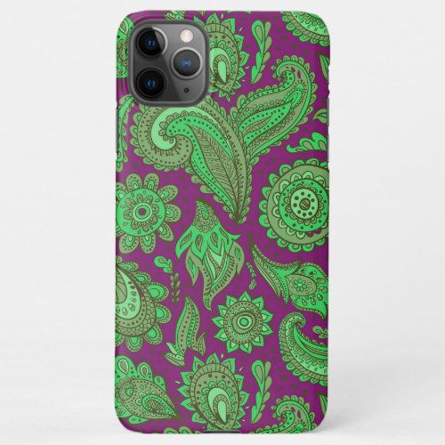 Beautiful vintage floral paisley pattern iPhone 11Pro max case