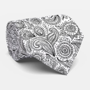 Beautiful vintage floral paisley pattern neck tie