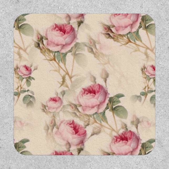 Beautiful Vintage Floral Patch (Front)