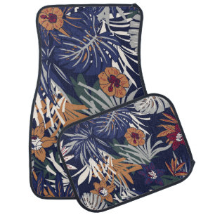 Beautiful vintage Floral pattern in the many kind Car Floor Mat