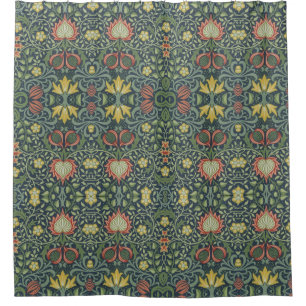 Beautiful Vintage Floral Pattern Pink Yellow Green Shower Curtain