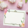 Beautiful Vintage Floral Personalized Stationary Note Card