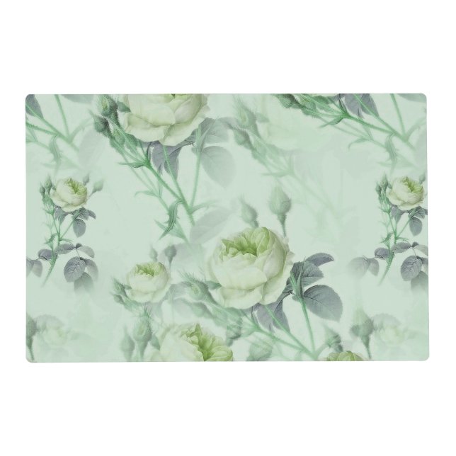 Beautiful Vintage Floral Placemat (Front)