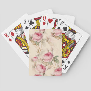 Beautiful Vintage Floral Poker Cards