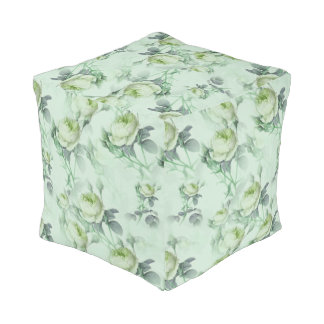 Beautiful Vintage Floral Pouf