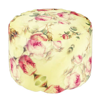 Beautiful Vintage Floral Pouf