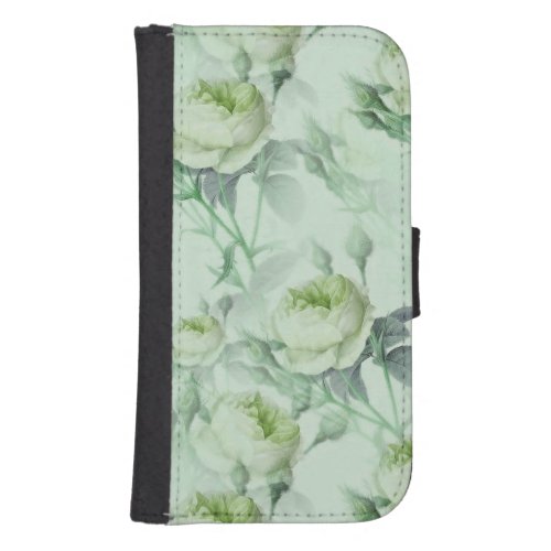 Beautiful Vintage Floral Galaxy S4 Wallet Case