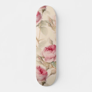 Beautiful Vintage Floral Skateboard
