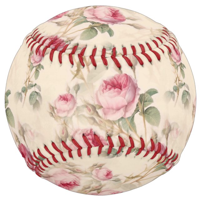 Beautiful Vintage Floral Softball (Front)