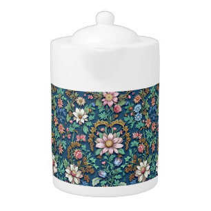 Beautiful Vintage Floral Teapot