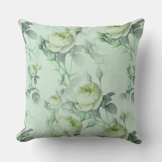 Beautiful Vintage Floral Throw Pillow