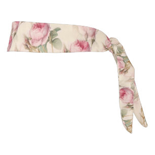 Beautiful Vintage Floral Tie Headband