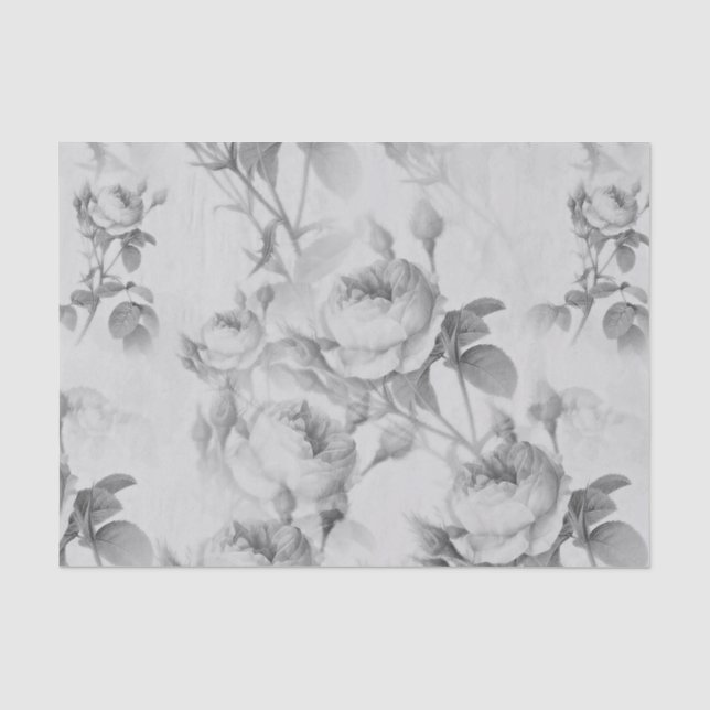 Beautiful Vintage Floral Tissue Paper (Front)