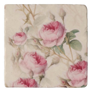 Beautiful Vintage Floral Trivet