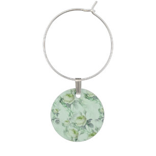 Beautiful Vintage Floral Wine Charm