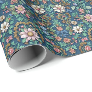 Beautiful Vintage Floral Wrapping Paper