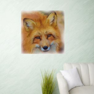 Beautiful Vintage Fox Art Wall Decal