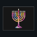 Beautiful Vintage Hanukkah Menorah Happy Hanukkah Postcard<br><div class="desc">Beautiful Vintage Hanukkah Menorah Happy Hanukkah</div>