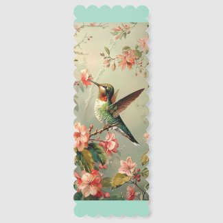 Beautiful Vintage Hummingbird Bookmark