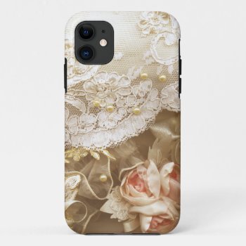 Beautiful Vintage Lace & Pearls Iphone 5 5s Iphone 11 Case by celebrateitgifts at Zazzle