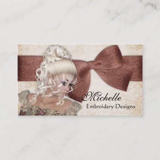Customizable Beautiful Vintage Lady 1 Business Cards