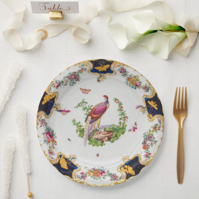 Beautiful Vintage Mecklenburg-Strelitz Chelsea Paper Plates (Wedding)