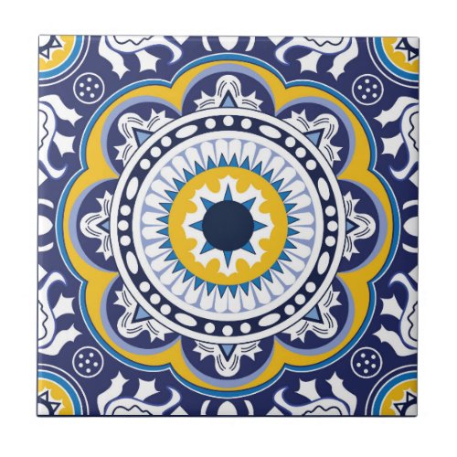Beautiful Vintage Mediterranean Azulejos  Ceramic Tile