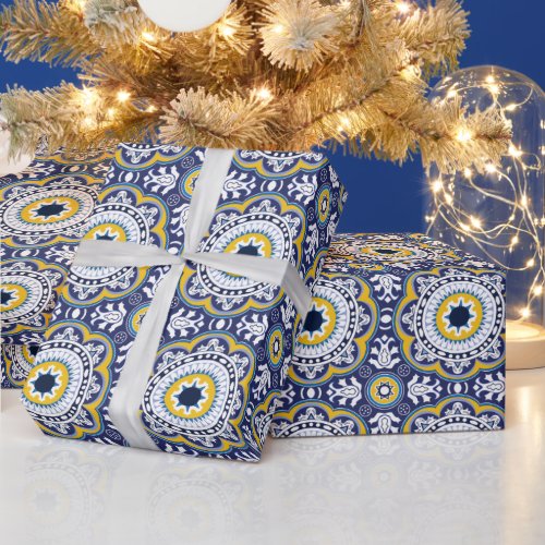 Beautiful Vintage Mediterranean Azulejos  Wrapping Paper