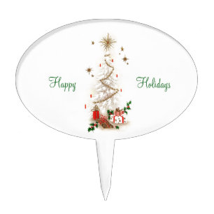 Beautiful Vintage Mid Century Mod Christmas Tree Cake Topper