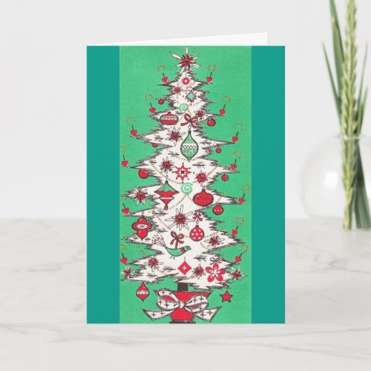 Beautiful Vintage Mid Century Mod Christmas Tree Holiday Card Beautiful Vintage Mid Century Mod Christmas Tree Holiday Card