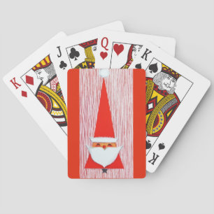 Beautiful Vintage Mid Century Santa Poker Cards