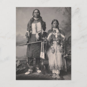 Beautiful Vintage Native American Portraits Postcard