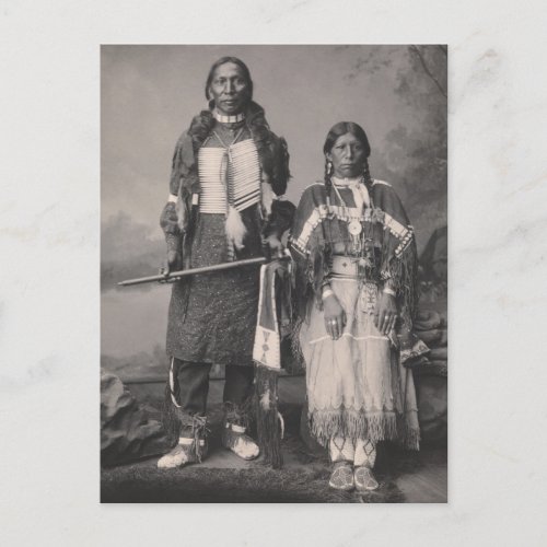 Beautiful Vintage Native American Portraits Postcard