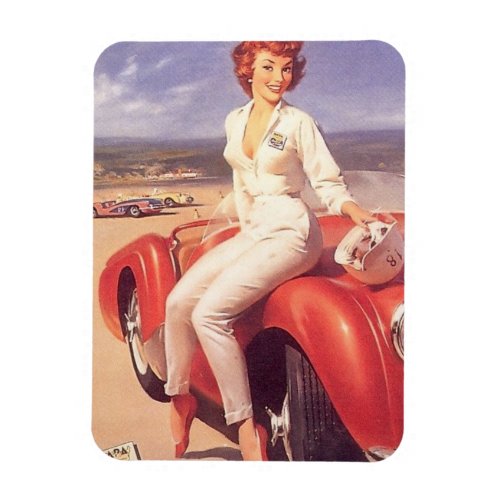 Beautiful   Vintage pin up girl   Magnet