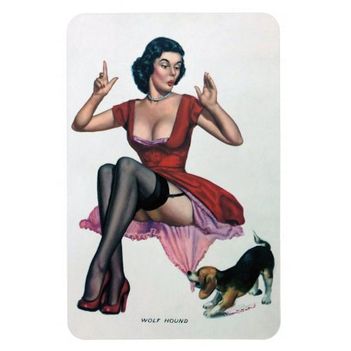 Beautiful   Vintage pin up girl   Magnet