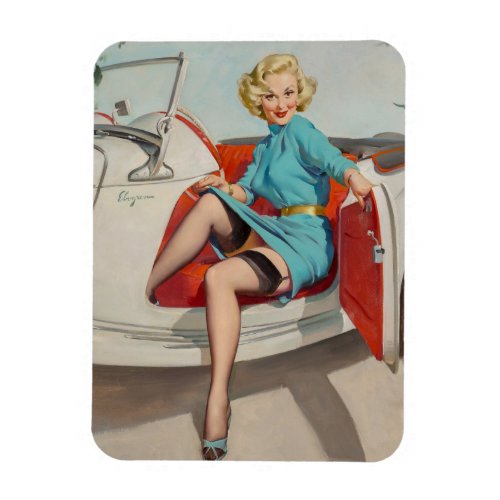 Beautiful   Vintage pin up girl   Magnet