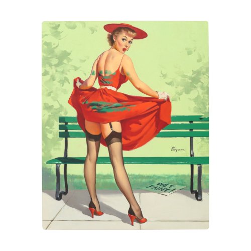 Beautiful Vintage Pin Up Girl  Metal Print