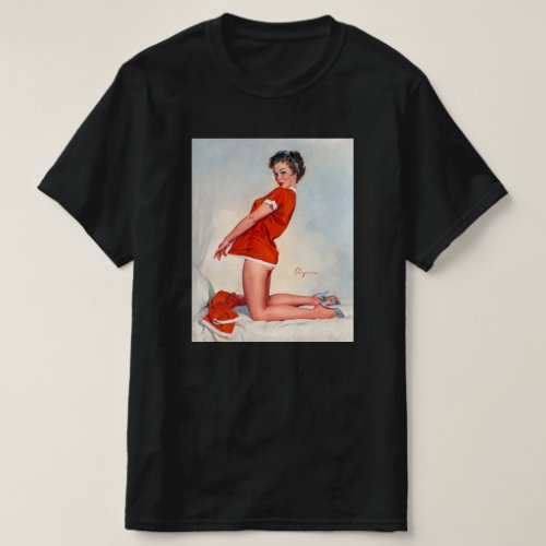 Beautiful Vintage Pin Up Girl T_Shirt