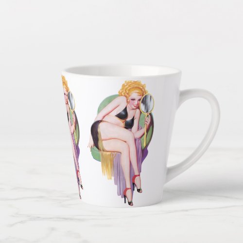 Beautiful Vintage Pin Up girls Latte Mug