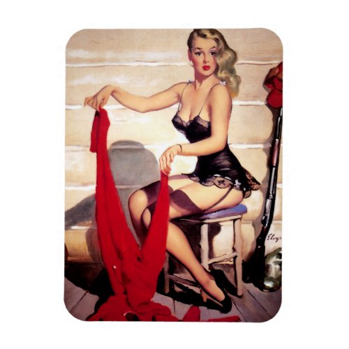 Beautiful Vintage pin up Retro flexible Magnet