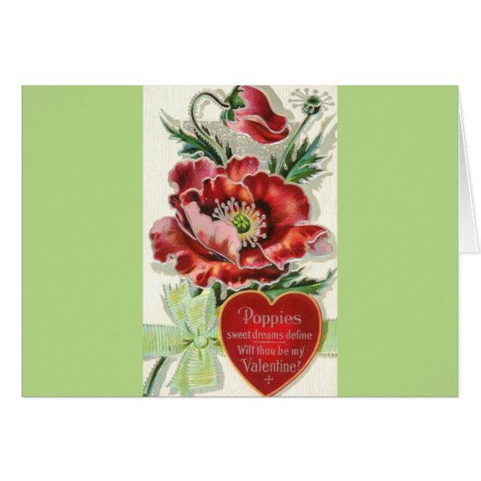 Beautiful Vintage Poppy Bouquet (Front Horizontal)