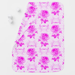 Beautiful Vintage Purple Floral Baby Blanket