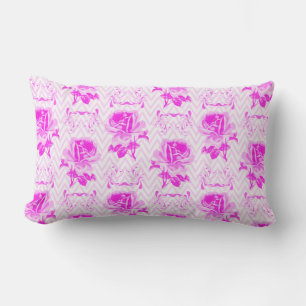 Beautiful Vintage Purple Floral Lumbar Pillow