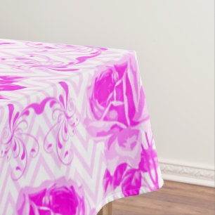 Beautiful Vintage Purple Floral Tablecloth