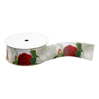 Beautiful Vintage Red & White Rose 