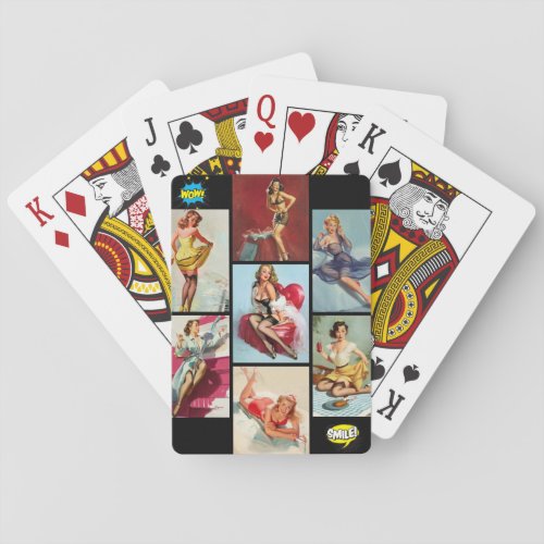 Beautiful Vintage Retro Pin Up Girl Mouse Pad Poker Cards