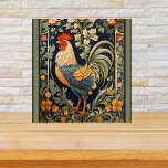 Beautiful Vintage Rooster William Morris Inspired  Ceramic Tile<br><div class="desc">Enhance the charm of your living space with this "Beautiful Vintage Rooster William Morris Inspired Ceramic Tile." This exquisite tile is a testament to timeless elegance, drawing inspiration from the classic William Morris style. The vintage rooster design, filled with intricate details and warm, earthy colors, creates an inviting atmosphere in...</div>